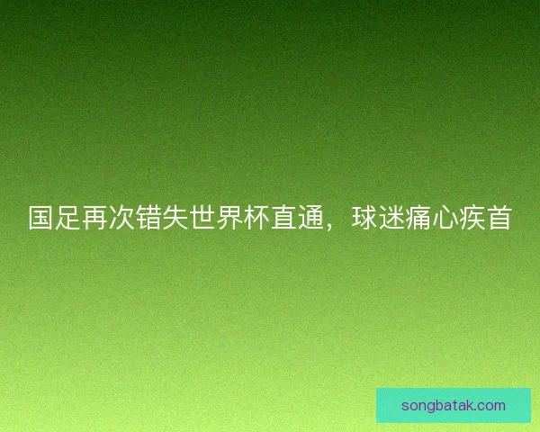 国足再次错失世界杯直通,球迷痛心疾首 国足再次错失世界杯直通,球迷痛心疾首